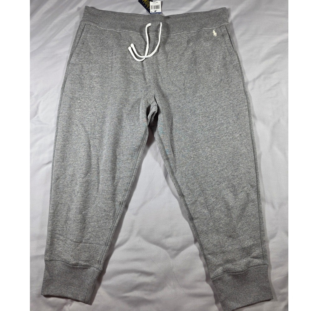Polo Ralph Lauren Fleece Sweatpants Mens XXL Grey Jogger Pony Logo NEW